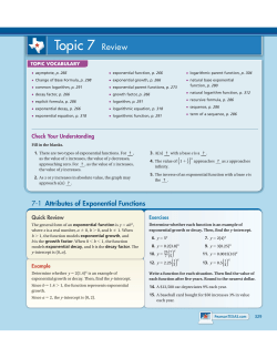 Topic 7 Review