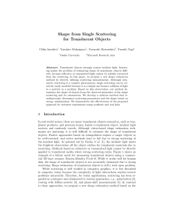 Shape from Single Scattering for Translucent Objects