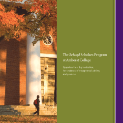 The Schupf Scholars Program at Amherst College