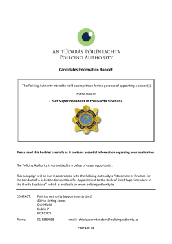 Chief Superintendent Information Booklet