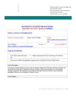 syll spanish ns 2 - Bayfront Charter High School