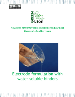 Electrode formulation with water soluble binders