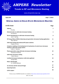 Special Issue on Solid-State Microwave Heating
