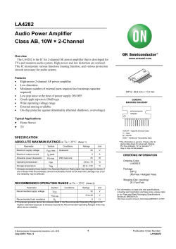 LA4282 Audio Power Amplifier Class AB, 10W &times; 2-Channel
