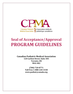 CPMA-Seal of Acceptance Program Guidelines