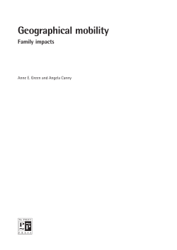 Geographical mobility: Family impacts
