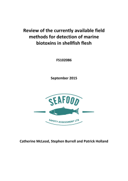 Review of field testing methods for biotoxins in shellfish