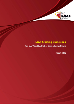 IAAF Starting Guidelines