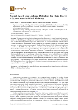 Signal-Based Gas Leakage Detection for Fluid Power Accumulators