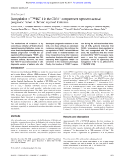 Deregulation of TWIST-1 in the CD34 compartment represents a