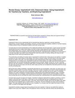Review Essay: Inspiration&reg; v6.0, Classroom Ideas: Using Inspiration