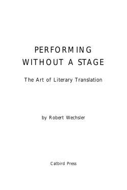 performing without a stage