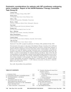 Dosimetric considerations for patients with HIP