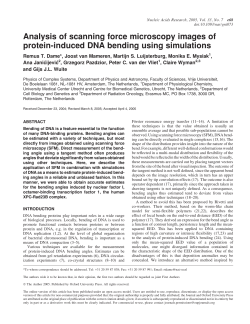 Analysis of scanning force microscopy images of protein