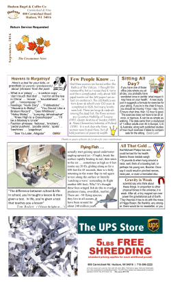 UPS Ad - Hudson Bagel