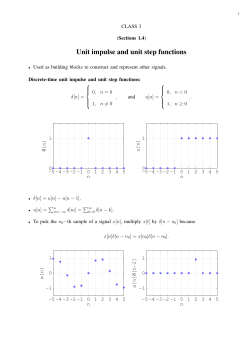Unit impulse and unit step functions