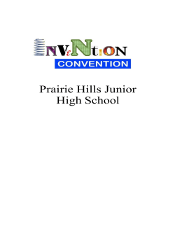 invention convention packet - Prairie