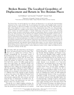 Broken Bosnia: The Localized Geopolitics of Displacement and