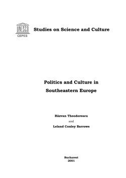 Politics and culture in Southeastern Europe - UNESDOC