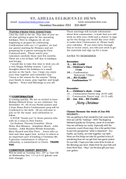 newsletter nov13 - St Amelia Religious Ed