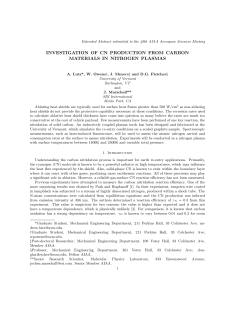 investigation of cn production from carbon materials in nitrogen