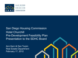 San Diego Housing Commission Hotel Churchill Pre