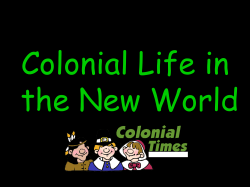 Governments of the Colonies