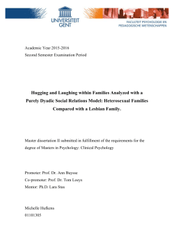 Hugging and Laughing within Families Analyzed with a Purely