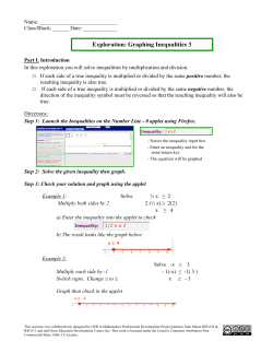 Exploration: Graphing Inequalities (3) ()