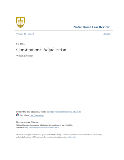 Constitutional Adjudication