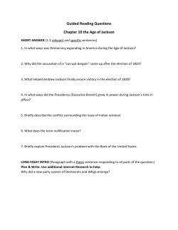 Guided Reading Questions Chapter 10 the Age of Jackson