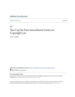 The Case for First Amendment Limits on Copyright Law
