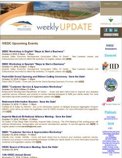 IVEDC Upcoming Events Diamond Platinum Gold Silver