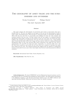 The geography of asset trade and the euro