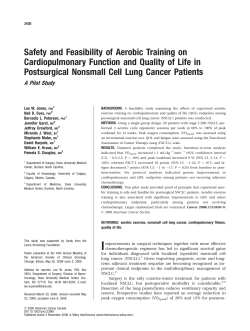 Safety and feasibility of aerobic training on cardiopulmonary function