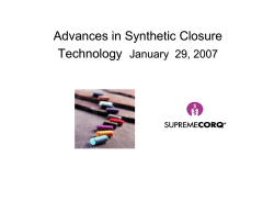 Advances in Synthetic Closure Advances in Synthetic Closure