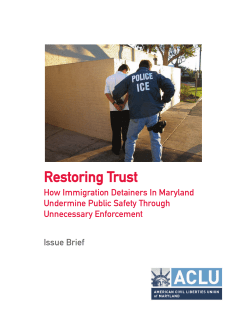 Immigration Detainer Report - National Immigrant Justice Center