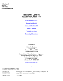 herbert i. london collection, 1900-1980
