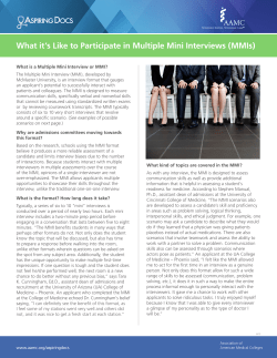 Multiple Mini Interview
