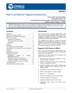 PSoC&reg; 3 - Segment LCD Direct Drive