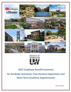 Benefit Summary for Graduate Assistants