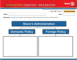 Foreign Policy Domestic Policy Nixon`s Administration