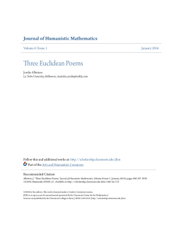 Three Euclidean Poems - Scholarship @ Claremont