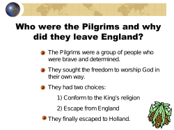 Plymouth and Massachusetts Bay Powerpoint