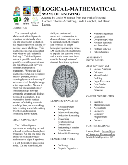 logical-mathematical ways of knowing