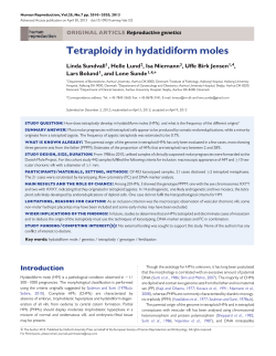 Tetraploidy in hydatidiform moles