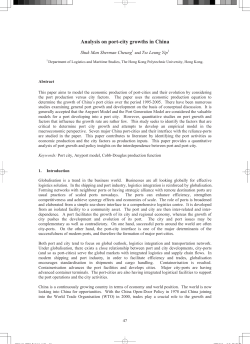 Analysis on port-city growths in China