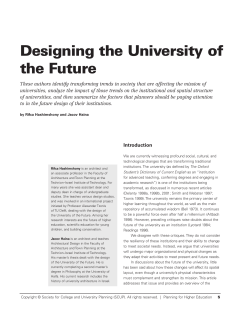 Designing the University of the Future