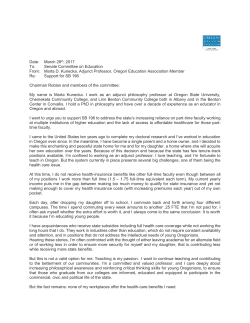 Marta Kunecka testimony - Oregon Legislative Information System