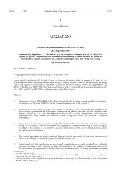 (EU) 2016/ 127 - The Food Safety Authority of Ireland